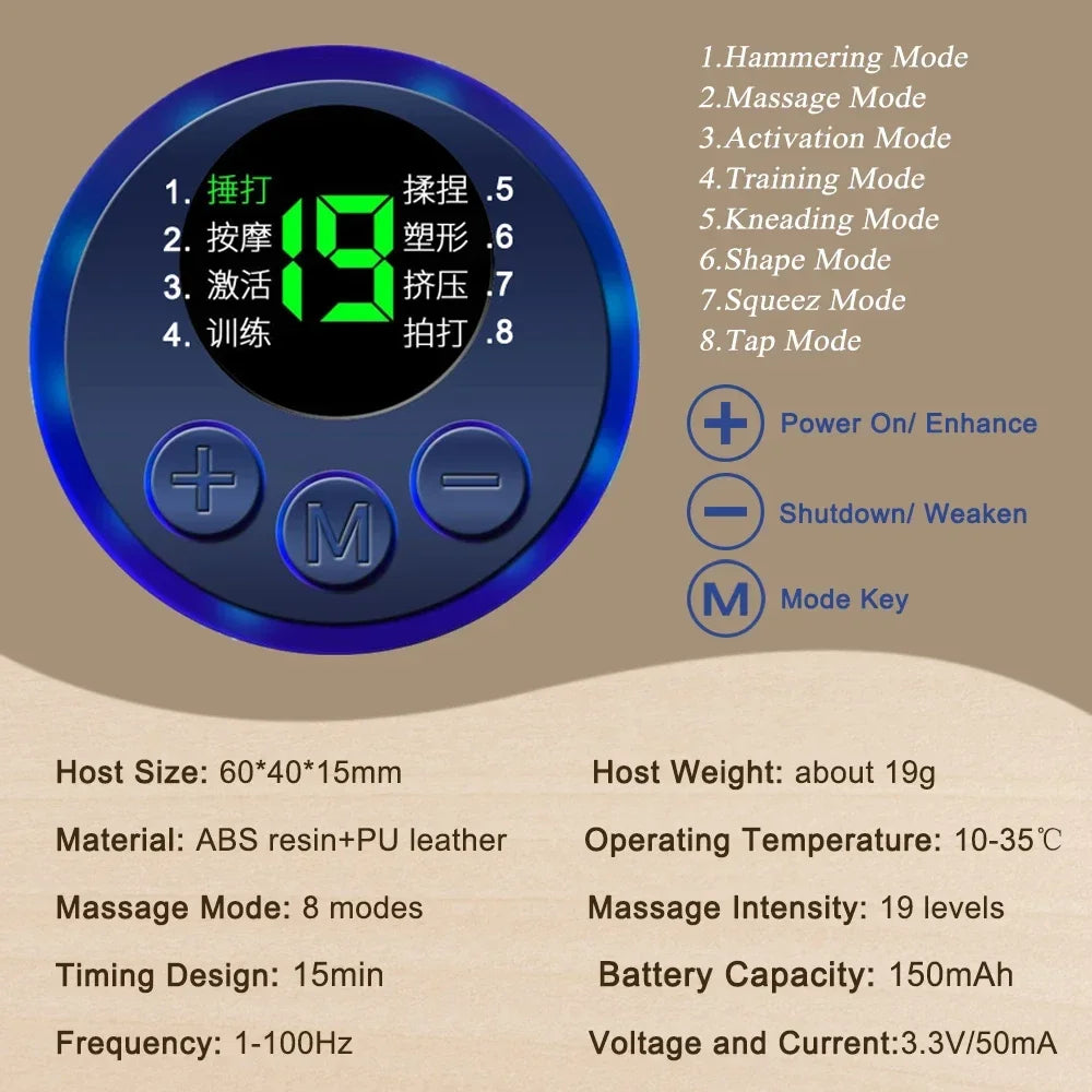 Portable Mini Electric Massager – EMS Body Relaxation & Muscle Comfort Patch (Neck, Arms, Back, Shoulders)